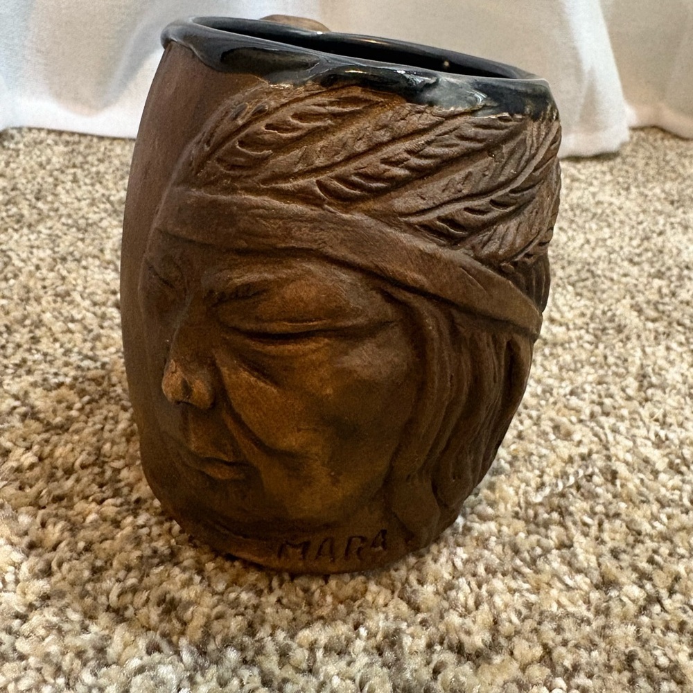 Mara of Venezuela Coffee Mug Tea Cup Native American Indian Handmade EVC‎